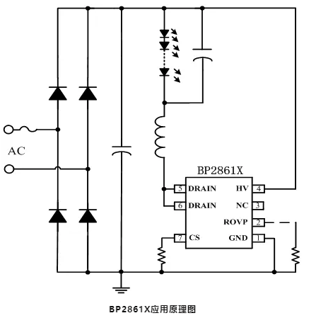 BP2861 集成續流二極管 兼容BP2866